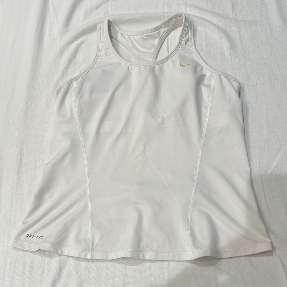 Nike White Dri-FIT Tank Top
